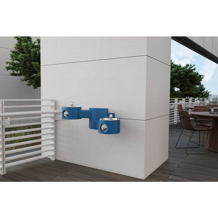 Elkay LK4406EVG Wall-Mounted Bi-Level Outdoor Drinking Fountain