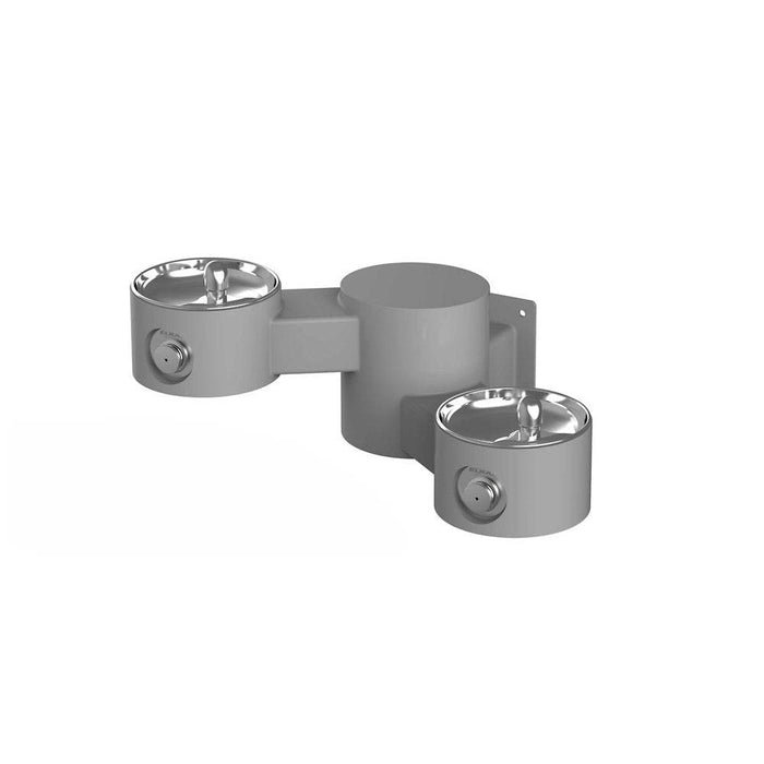 Elkay LK4406EVG Wall-Mounted Bi-Level Outdoor Drinking Fountain