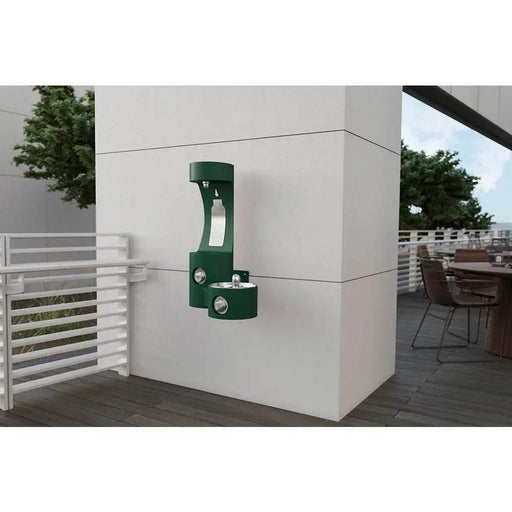 Elkay LK4408BFEVG Outdoor Wall-Mounted Hydration Station with Bottle Filler & Drinking Fountain - The Fountain Direct