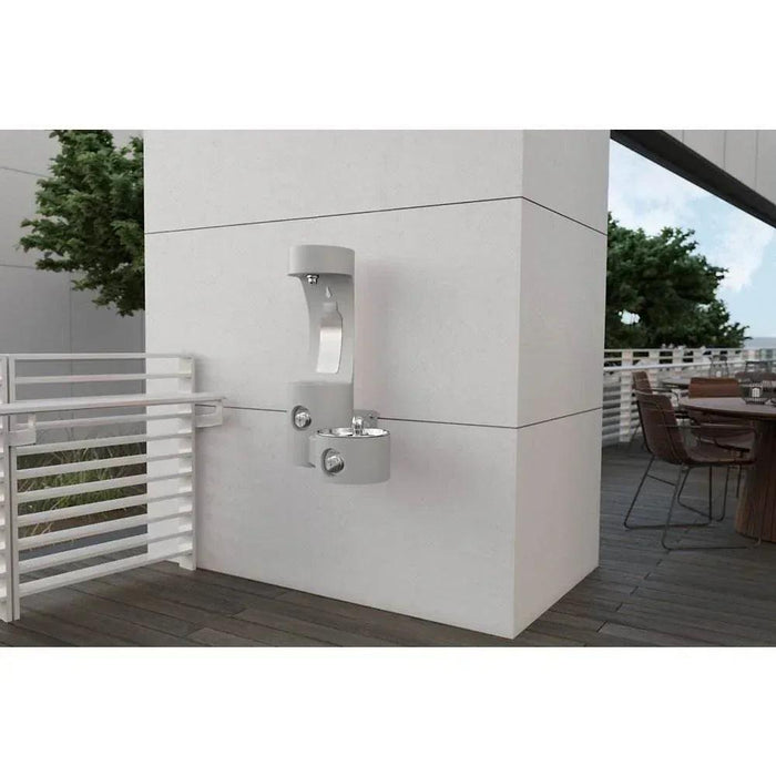 Elkay LK4408BFEVG Outdoor Wall-Mounted Hydration Station with Bottle Filler & Drinking Fountain - The Fountain Direct