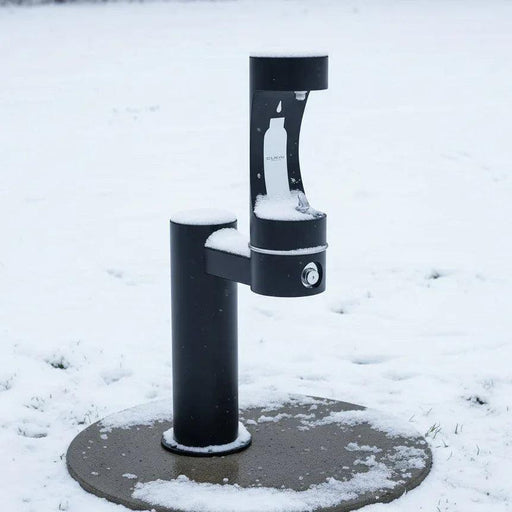 Elkay LK4410BFFRKEVG ezH2O® Single Pedestal Bottle Filling Station – Freeze-Resistant - The Fountain Direct