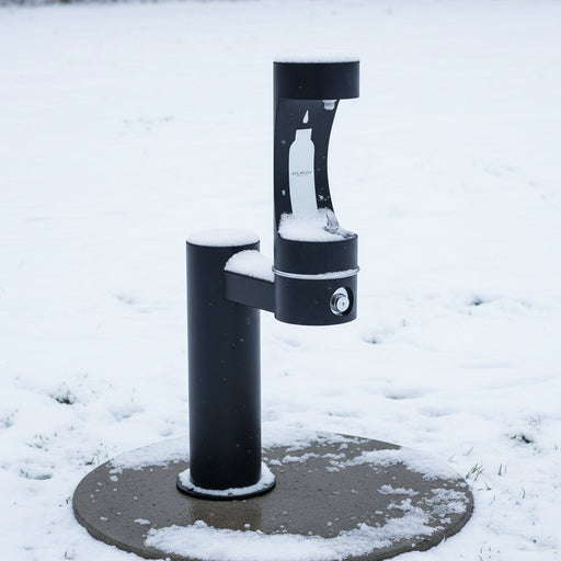 Elkay LK4410BFFRKEVG ezH2O® Single Pedestal Bottle Filling Station – Freeze-Resistant - The Fountain Direct 
