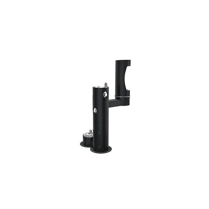 Elkay LK4420BF1LDBFRKEVG ezH2O® Bi-Level Pedestal Bottle Filling Station with Pet Fountain - Freeze-Resistant - The Fountain Direct