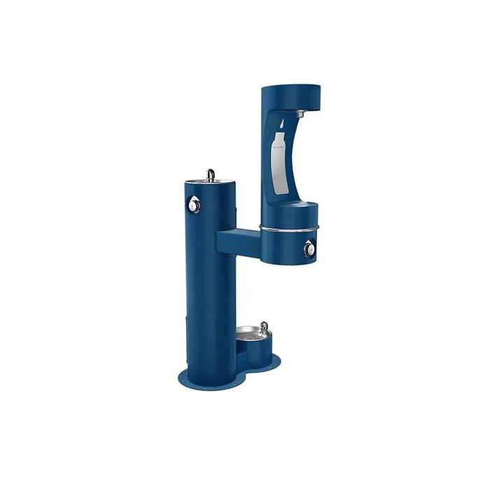 Elkay LK4420BF1LDBFRKEVG ezH2O® Bi-Level Pedestal Bottle Filling Station with Pet Fountain - Freeze-Resistant - The Fountain Direct