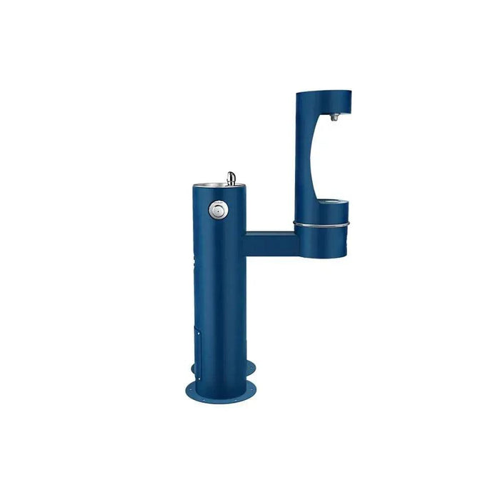 Elkay LK4420BF1LDBFRKEVG ezH2O® Bi-Level Pedestal Bottle Filling Station with Pet Fountain - Freeze-Resistant - The Fountain Direct