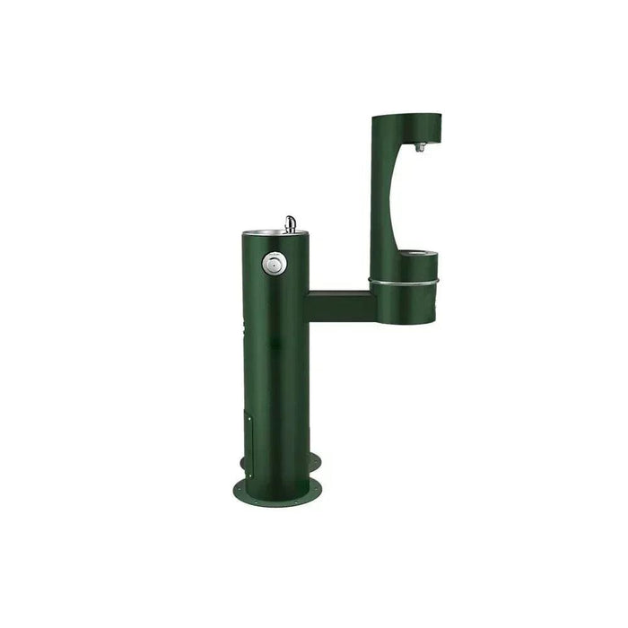 Elkay LK4420BF1LDBFRKEVG ezH2O® Bi-Level Pedestal Bottle Filling Station with Pet Fountain - Freeze-Resistant - The Fountain Direct
