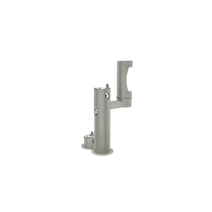 Elkay LK4420BF1LDBFRKEVG ezH2O® Bi-Level Pedestal Bottle Filling Station with Pet Fountain - Freeze-Resistant - The Fountain Direct