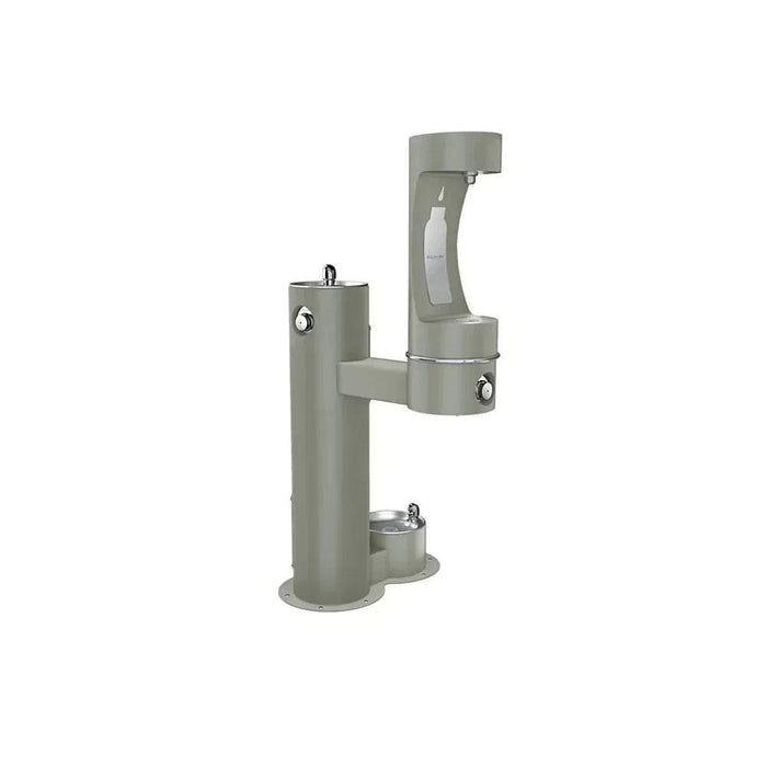 Elkay LK4420BF1LDBEVG ezH2O® Bi-Level Pedestal Bottle Filling Station with Pet Fountain - The Fountain Direct