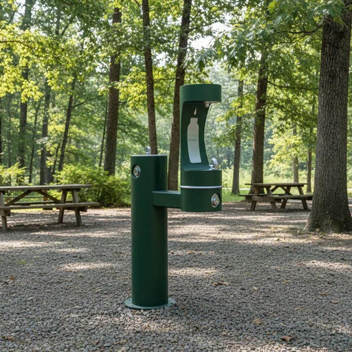 Elkay LK4420BF1LFRKEVG ezH2O® Bi-Level Pedestal Bottle Filling Station - The Fountain Direct