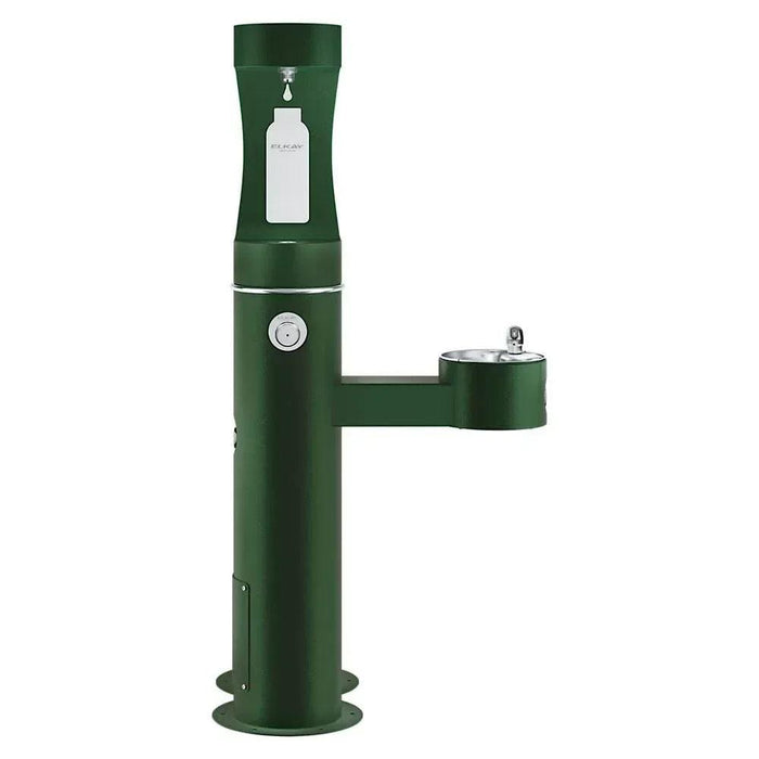 Elkay LK4420BF1UDBEVG ezH2O® Bi-Level Pedestal Bottle Filling Station with Pet Fountain - The Fountain Direct