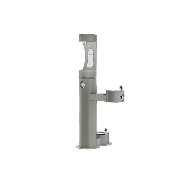 Elkay LK4420BF1UDBFRKEVG ezH2O® Bi-Level Pedestal Bottle Filling Station with Pet Fountain - Freeze-Resistant - The Fountain Direct