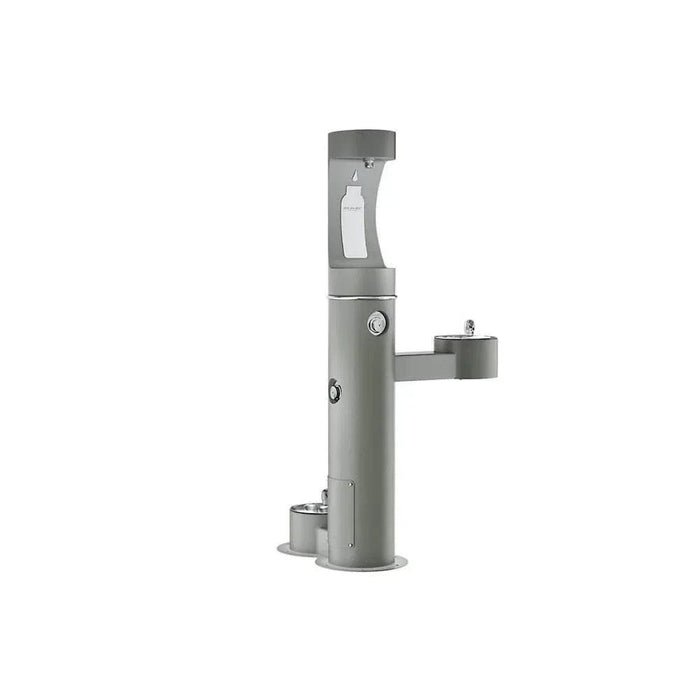 Elkay LK4420BF1UDBEVG ezH2O® Bi-Level Pedestal Bottle Filling Station with Pet Fountain - The Fountain Direct