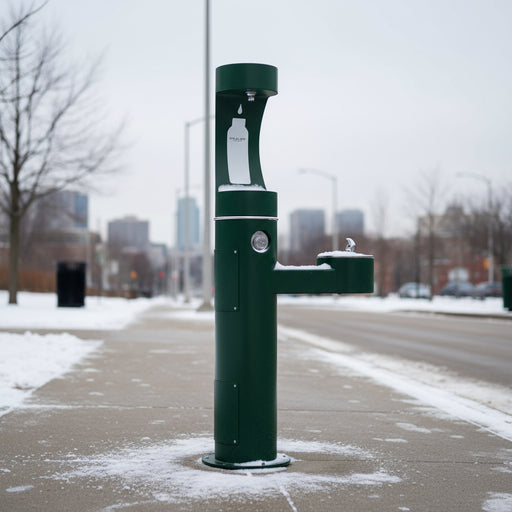 Elkay LK4420BF1UFRKEVG ezH2O® Bi-Level Pedestal Bottle Filling Station, Freeze-Resistant - The Fountain Direct 