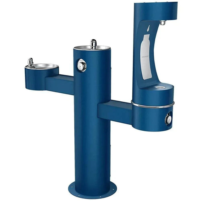 Elkay LK4430BF1LEVG ezH2O® Tri-Level Pedestal Bottle Filling Station, Vandal-Resistant - The Fountain Direct