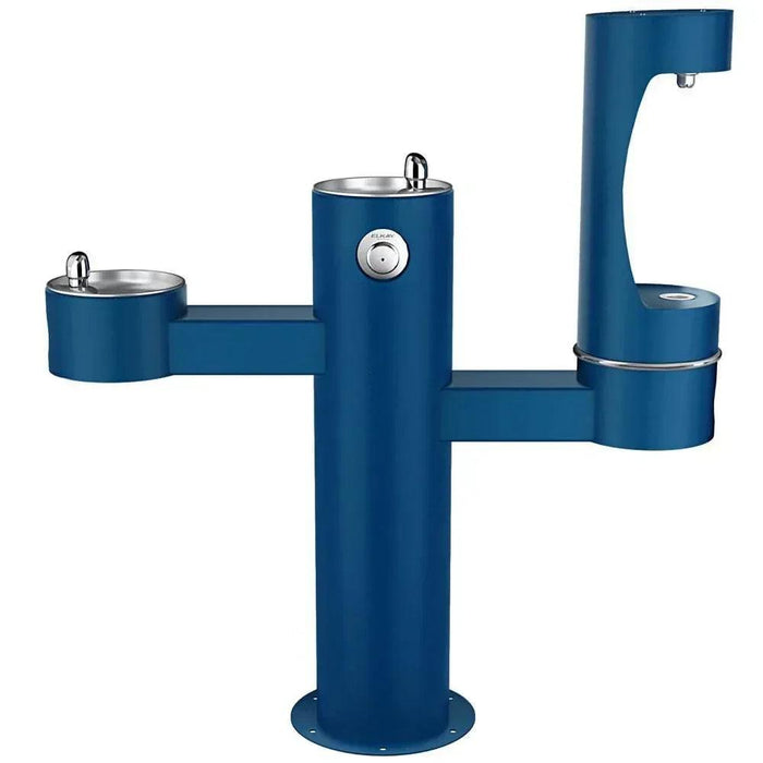 Elkay LK4430BF1LEVG ezH2O® Tri-Level Pedestal Bottle Filling Station, Vandal-Resistant - The Fountain Direct