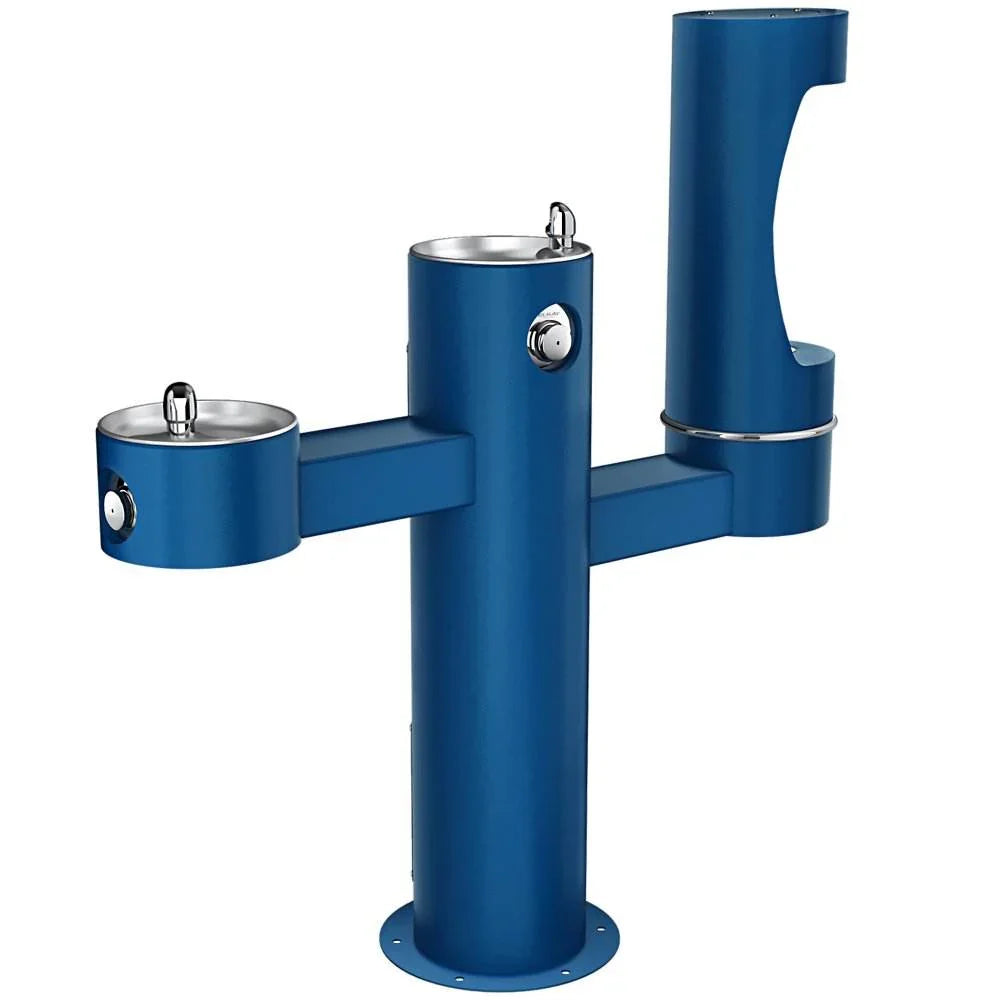Elkay LK4430BF1LEVG ezH2O® Tri-Level Pedestal Bottle Filling Station, Vandal-Resistant - The Fountain Direct 
