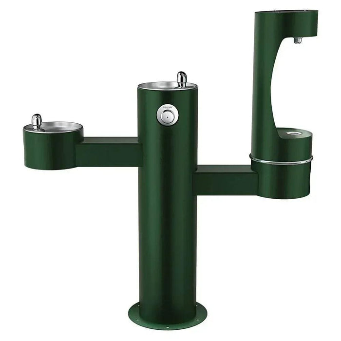 Elkay LK4430BF1LEVG ezH2O® Tri-Level Pedestal Bottle Filling Station, Vandal-Resistant - The Fountain Direct