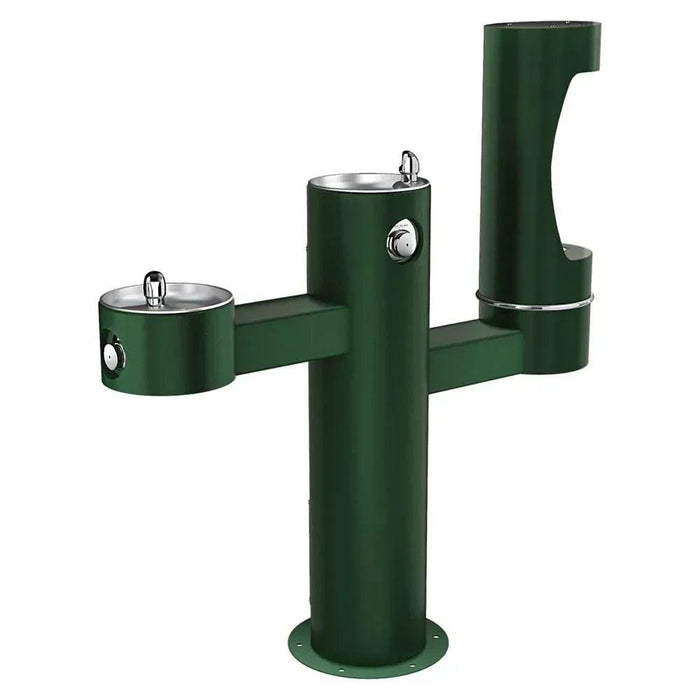 Elkay LK4430BF1LEVG ezH2O® Tri-Level Pedestal Bottle Filling Station, Vandal-Resistant - The Fountain Direct