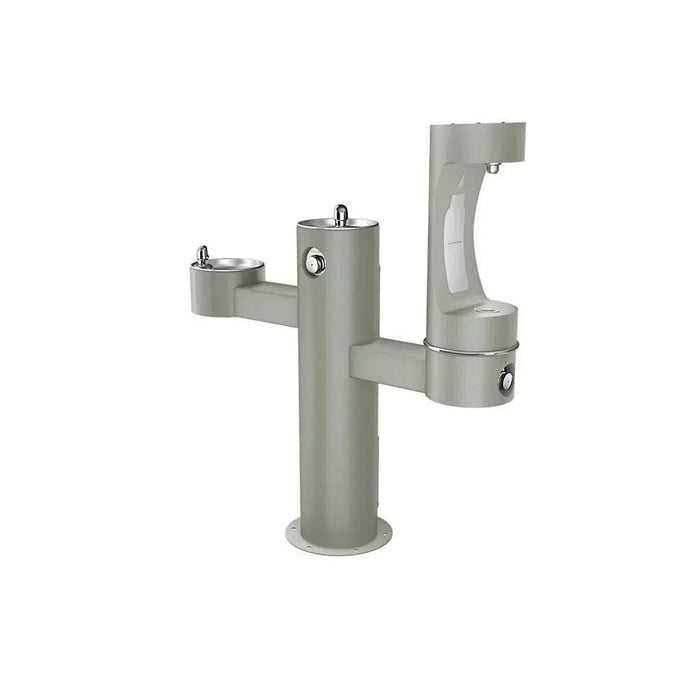 Elkay LK4430BF1LEVG ezH2O® Tri-Level Pedestal Bottle Filling Station, Vandal-Resistant - The Fountain Direct