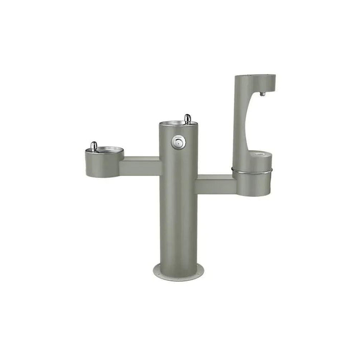 Elkay LK4430BF1LEVG ezH2O® Tri-Level Pedestal Bottle Filling Station, Vandal-Resistant - The Fountain Direct