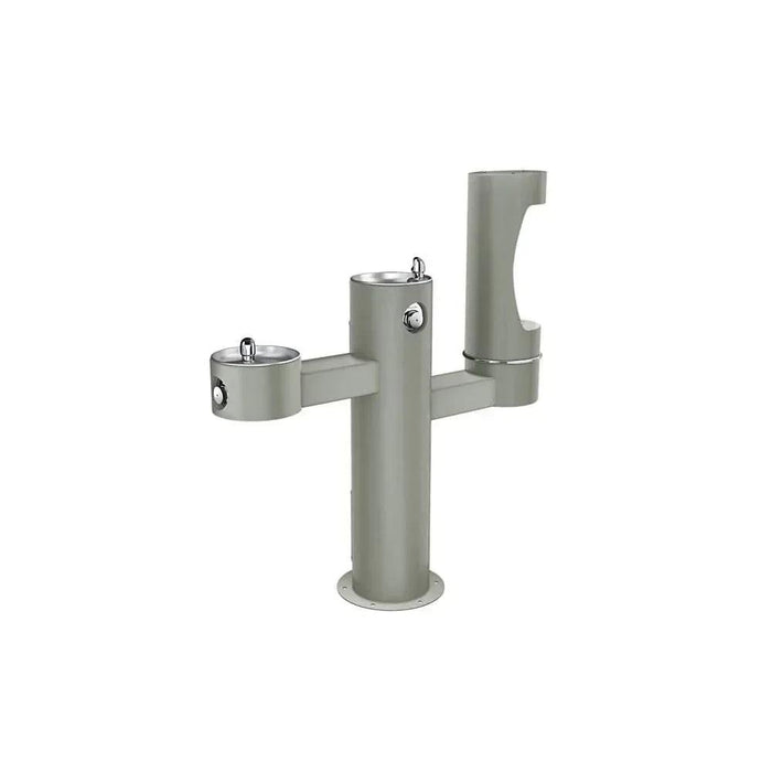 Elkay LK4430BF1LEVG ezH2O® Tri-Level Pedestal Bottle Filling Station, Vandal-Resistant - The Fountain Direct