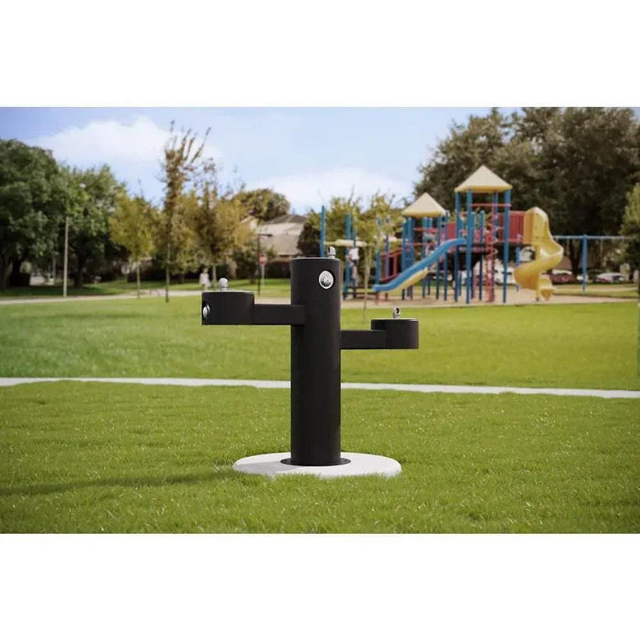 Elkay LK4430EVG Tri-Level Pedestal Drinking Fountain – Non-Filtered, Vandal-Resistant - The Fountain Direct