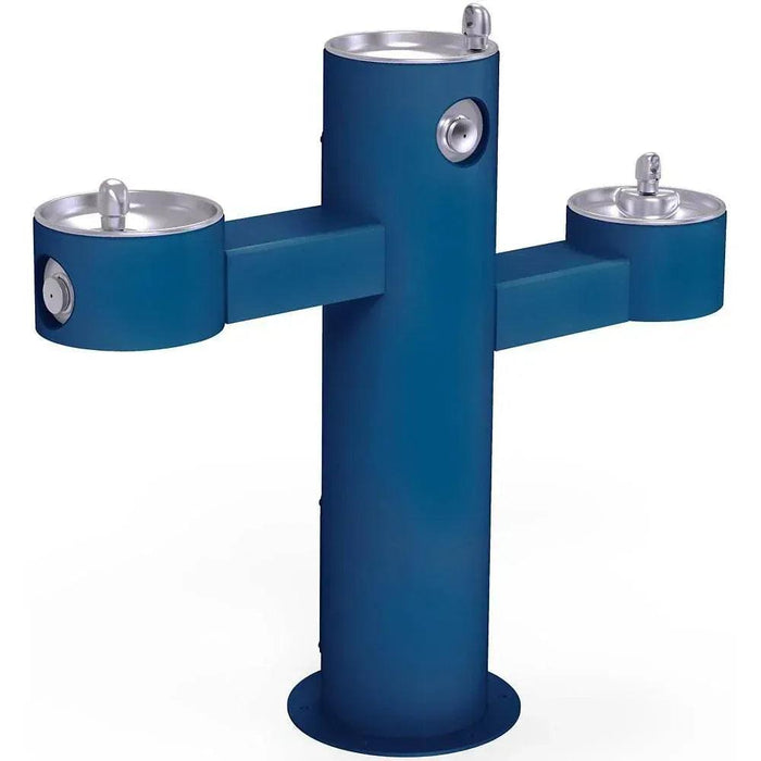 Elkay LK4430EVG Tri-Level Pedestal Drinking Fountain – Non-Filtered, Vandal-Resistant - The Fountain Direct