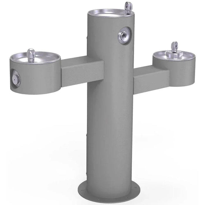 Elkay LK4430EVG Tri-Level Pedestal Drinking Fountain – Non-Filtered, Vandal-Resistant - The Fountain Direct