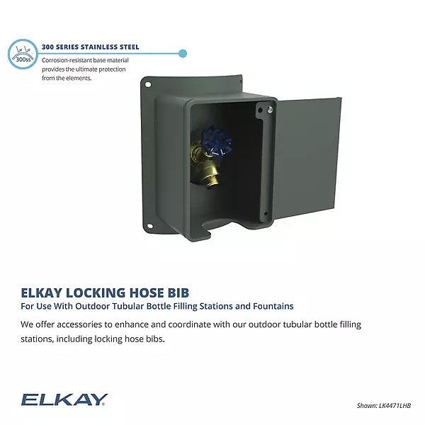 Elkay LK4471LHBGRY Locking Hose Bib, Gray