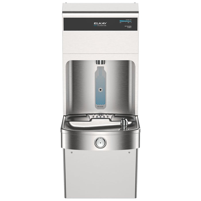 Elkay LVRC8WSPRO-FSR5 Pro Filtration™ Vandal-Resistant Bottle Filling Station & ADA Cooler – Refrigerated, Sediment Prefilter