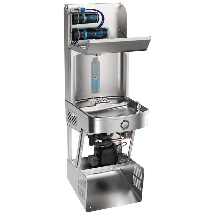Elkay LVRC8WSPRO-FSR5 Pro Filtration™ Vandal-Resistant Bottle Filling Station & ADA Cooler – Refrigerated, Sediment Prefilter - The Fountain Direct