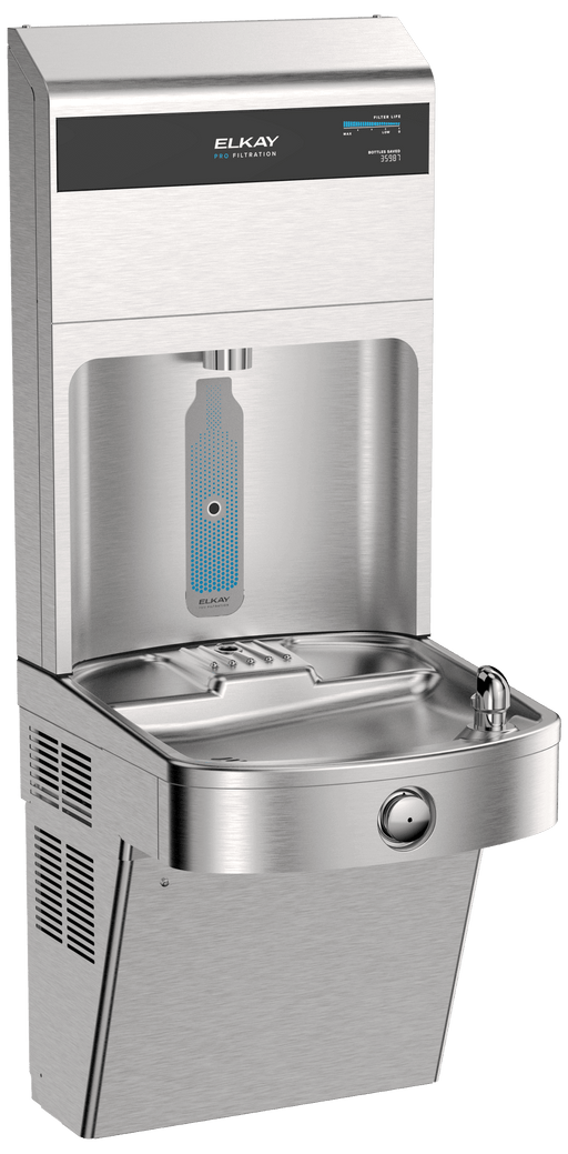 Elkay LVRC8WSPRO Pro Filtration™ Vandal-Resistant Bottle Filling Station & ADA Cooler – Refrigerated - The Fountain Direct
