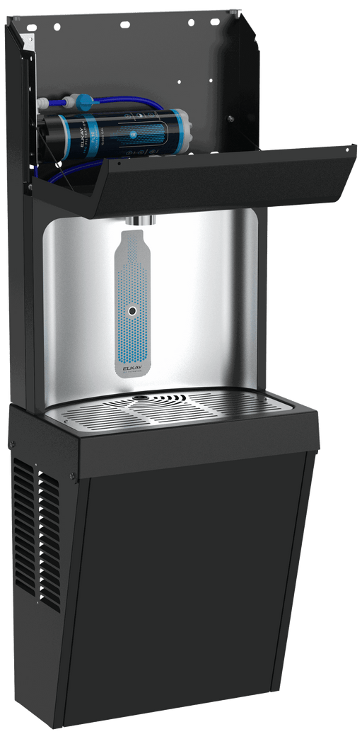 Elkay LZ8WSBPRO Pro Filtration™ Single ADA Bottle Filler – Refrigerated, Black Stainless - The Fountain Direct
