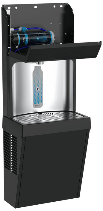 Elkay LZ8WSBPRO Pro Filtration™ Single ADA Bottle Filler – Refrigerated, Black Stainless - The Fountain Direct