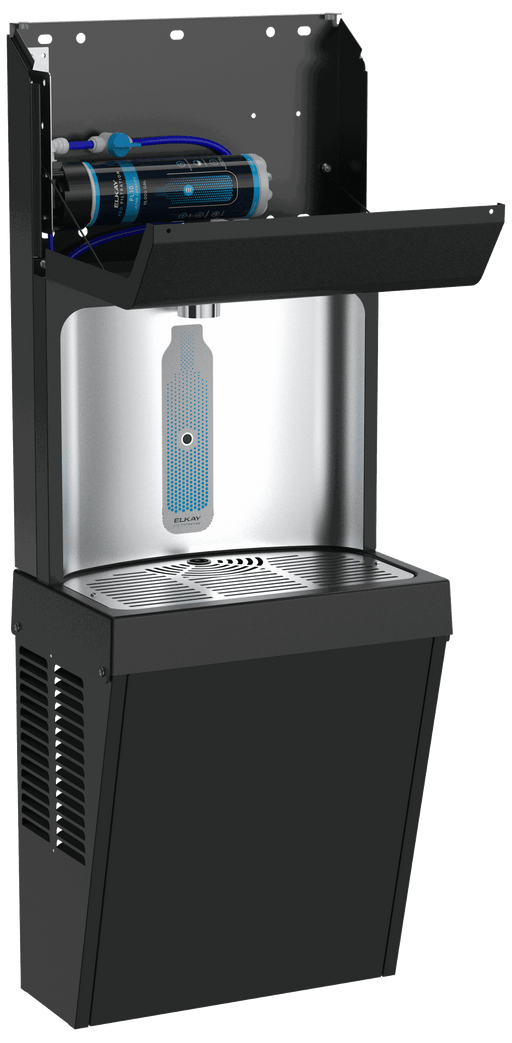 Elkay LZ8WSBPRO Pro Filtration™ Single ADA Bottle Filler – Refrigerated, Black Stainless - The Fountain Direct