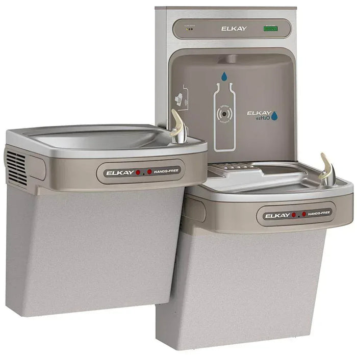 Elkay LZOOTL8WSLK Light Gray Bottle Filling Station with Bi-Level ADA Cooler – Filtered – Refrigerated – Indoor - The Fountain Direct
