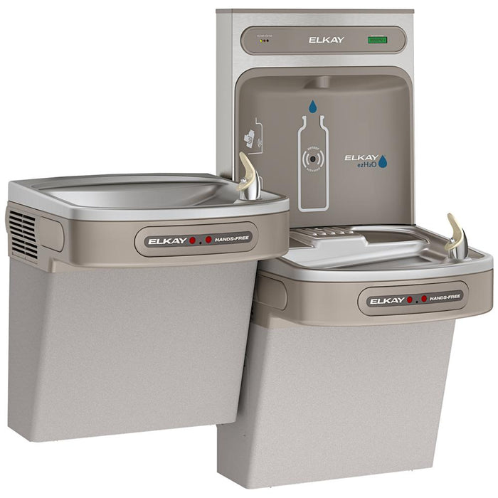 Elkay LZOOTL8WSLK Light Gray ezH2O Bottle Filling Station with Bi-Level ADA Cooler – Filtered – Refrigerated – Indoor