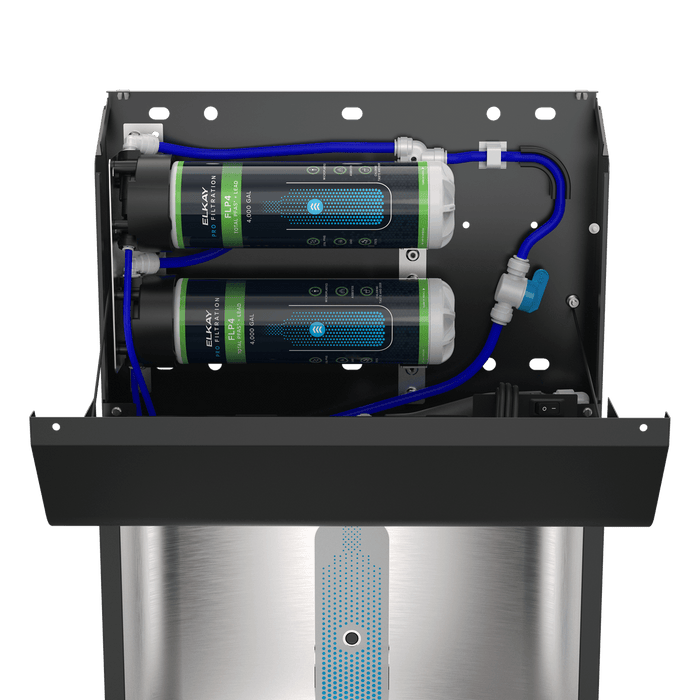 Elkay LZS8WSBPRO Pro Filtration™ Bottle Filling Station & ADA Cooler – Refrigerated, Filtered, Black Stainless