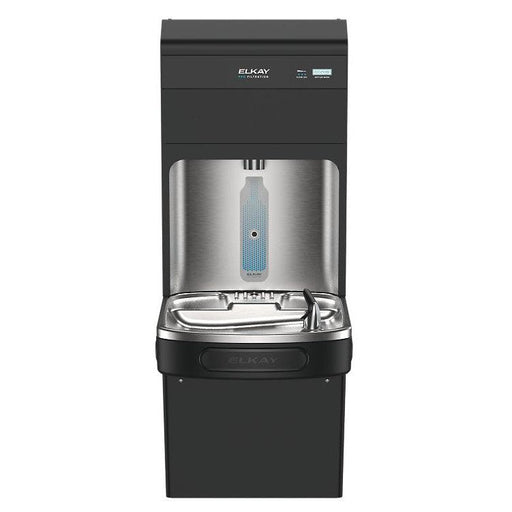 Elkay LZS8WSBPRO-FLP4 Pro Filtration™ Bottle Filling Station & ADA Cooler – Refrigerated, Filtered, Black Stainless, Total PFAS + Lead Filter - The Fountain Direct