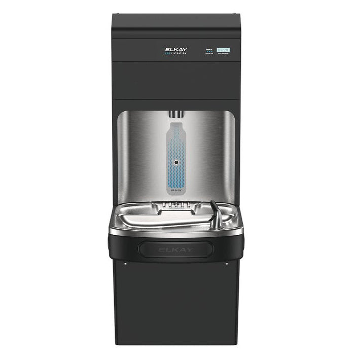 Elkay LZS8WSBPRO-FLP4 Pro Filtration™ Bottle Filling Station & ADA Cooler – Refrigerated, Filtered, Black Stainless, Total PFAS + Lead Filter