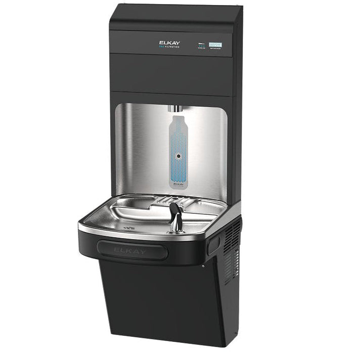 Elkay LZS8WSBPRO-FLP4 Pro Filtration™ Bottle Filling Station & ADA Cooler – Refrigerated, Filtered, Black Stainless, Total PFAS + Lead Filter