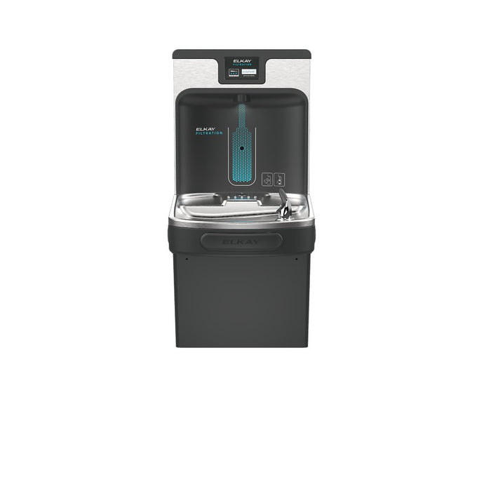 Elkay LZS8WSMP-W1 Connected Bottle Filling Station with Single ADA Cooler – Enhanced Filtration, Touchless, Refrigerated, Midnight Black