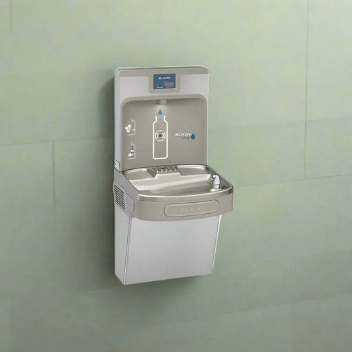 Elkay LZS8WSVRSK ezH2O Bottle Filling Station with Single ADA Cooler Filtered Refrigerated Stainless - The Fountain Direct
