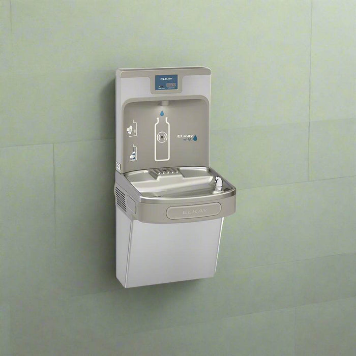 Elkay LZS8WSVRSK ezH2O Bottle Filling Station with Single ADA Cooler Filtered Refrigerated Stainless - The Fountain Direct 