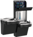 Elkay LZSTL8WSBPRO Pro Filtration™ Bottle Filling Station & Bi-Level ADA Cooler – Refrigerated, Black Stainless - The Fountain Direct