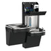 Elkay LZSTL8WSBPRO-FLP4 Pro Filtration™ Bottle Filling Station & Bi-Level ADA Cooler – Refrigerated, Black Stainless, Total PFAS + Lead Filter - The Fountain Direct