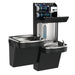 Elkay LZSTL8WSBPRO-FSR5 Pro Filtration™ Bottle Filling Station & Bi-Level ADA Cooler – Refrigerated, Black Stainless, Sediment Prefilter - The Fountain Direct
