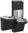 Elkay LZSTL8WSBPRO Pro Filtration™ Bottle Filling Station & Bi-Level ADA Cooler – Refrigerated, Black Stainless - The Fountain Direct