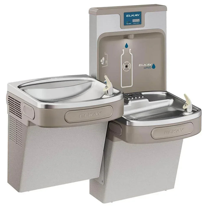 Elkay LZSTL8WSLK eZH2O Light Gray ezH2O Bottle Filling Station with Versatile Bi-Level ADA Cooler - The Fountain Direct