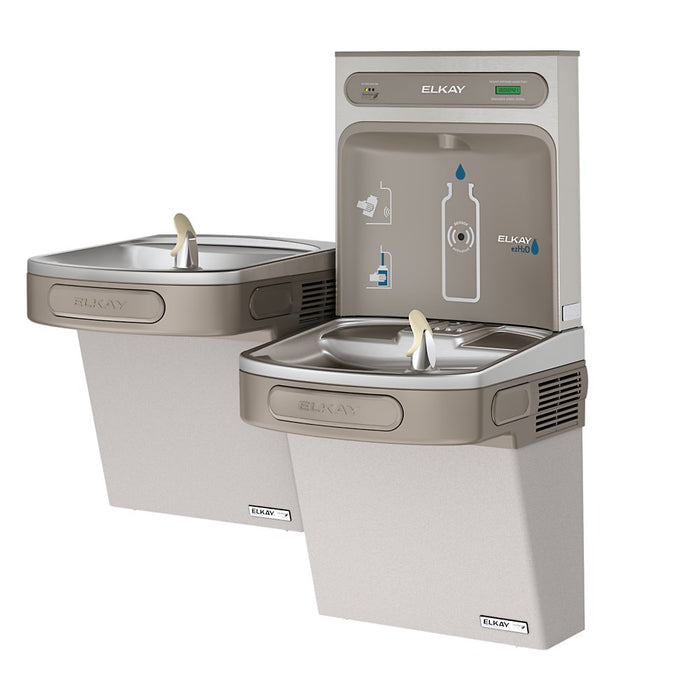 Elkay LZSTLG8WSLK Light Gray ezH2O Bottle Filling Station with Versatile Bi-Level ADA Cooler – Filtered – Refrigerated –  Indoor